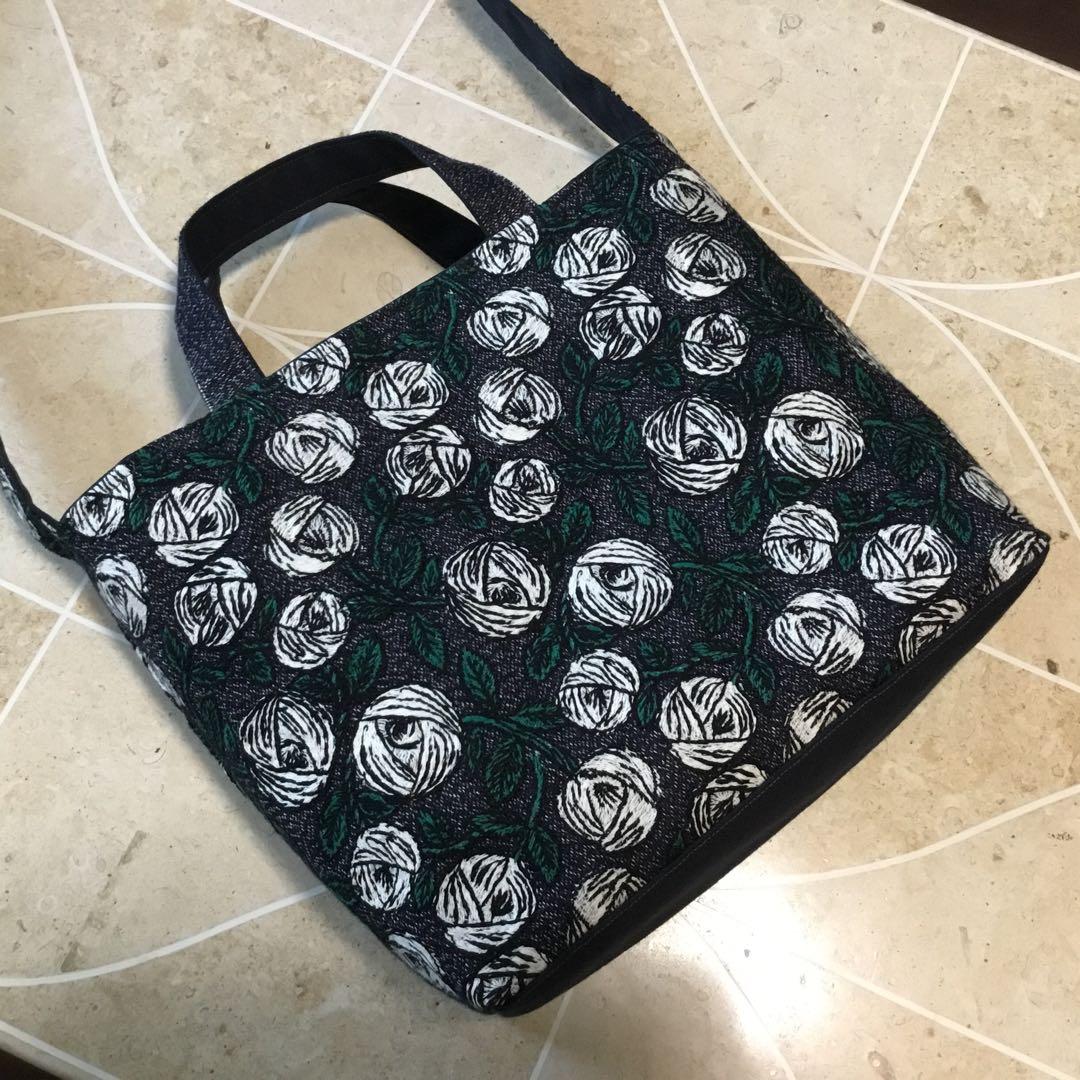 toka　ミナペルホネンrosy ネイビー　ショルダーバッグハンドメイド