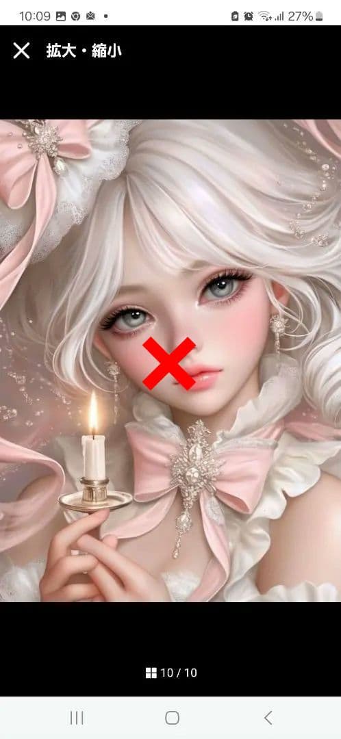 美しい女性パネル生地　ハンドメイド