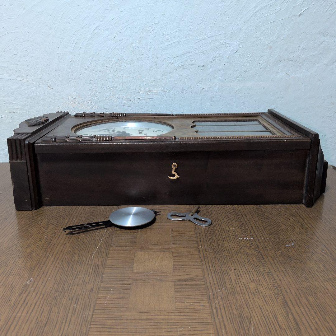 栄計舎 稼働品 ゼンマイ時計 振り子時計 古時計 昭和レトロ