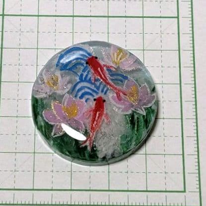 金魚　レジンヘアゴム　リメイク