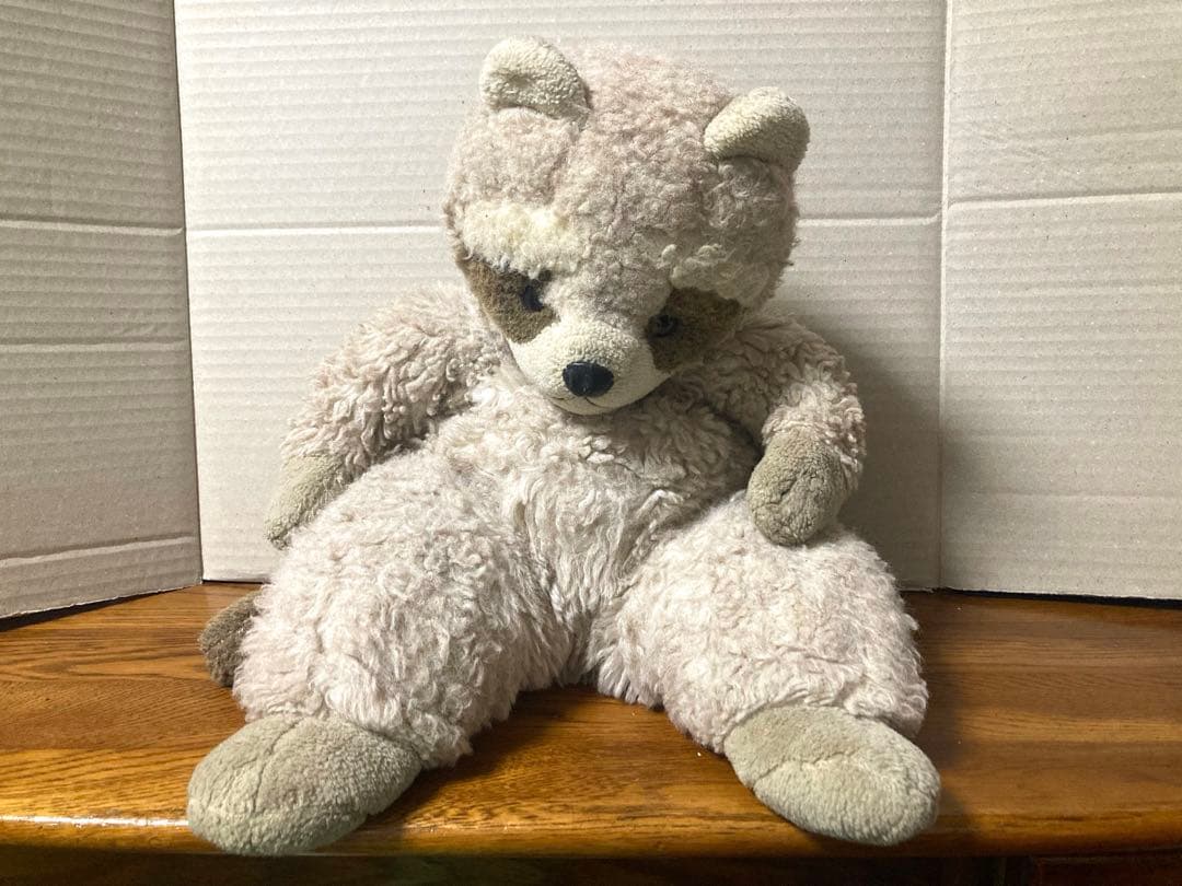 80年代 ビンテージ ORIENTAL TOY アライグマ ぬいぐるみ 当時物