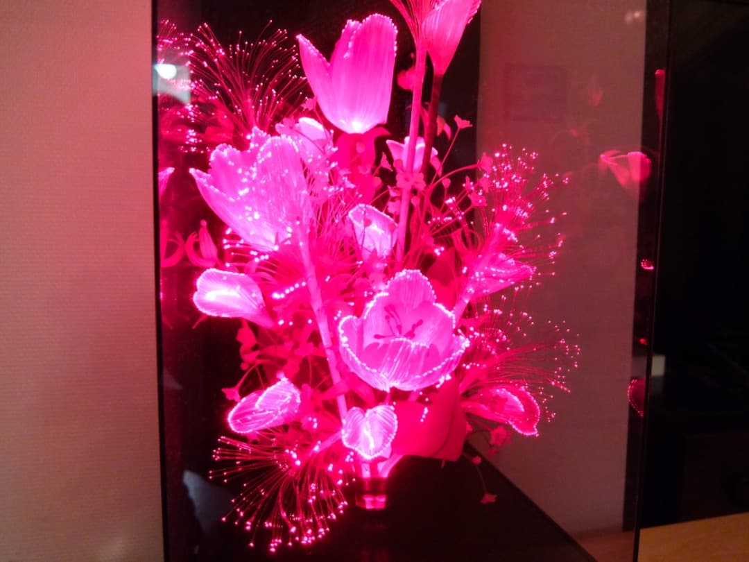 【美品＆BIGでゴージャス！】昭和レトロ 華麗で幻想的な光ファイバーフラワー