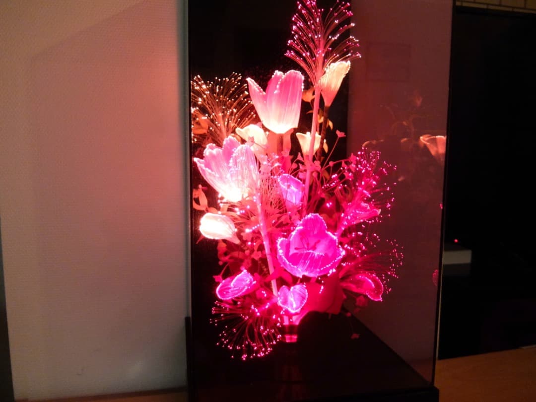 【美品＆BIGでゴージャス！】昭和レトロ 華麗で幻想的な光ファイバーフラワー