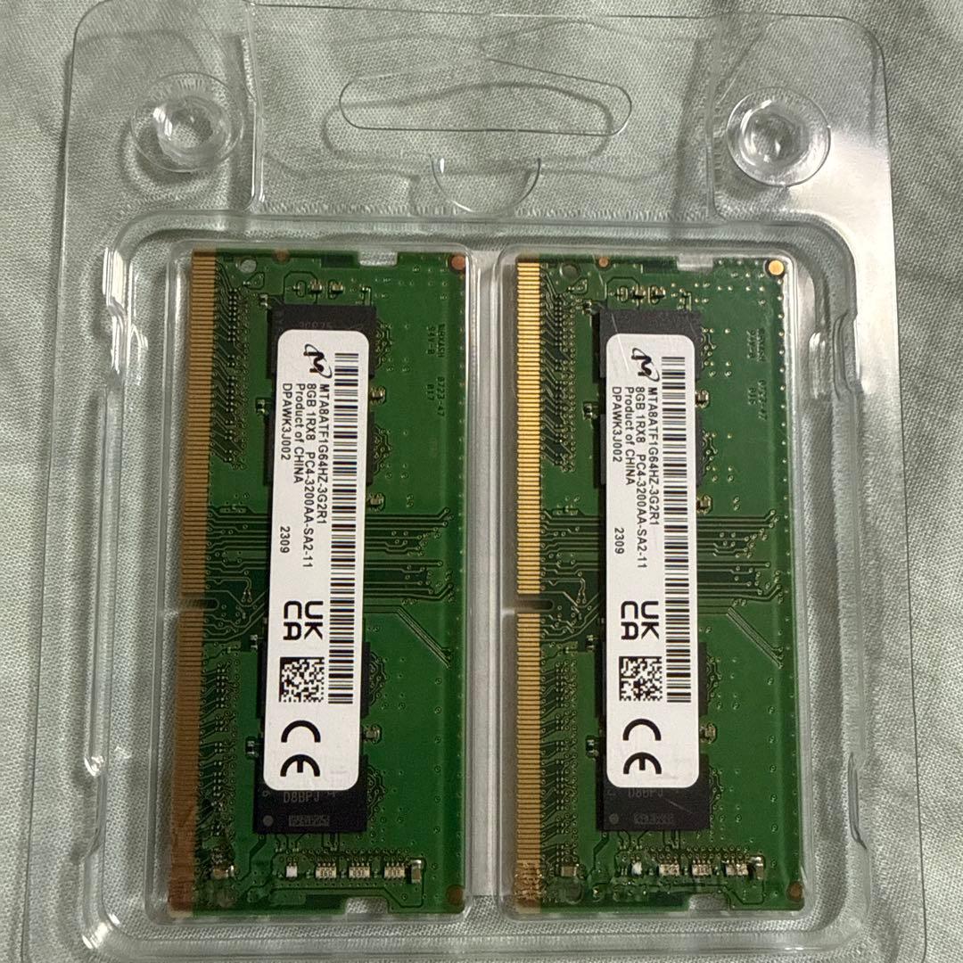 Crucial 16GB DDR4-3200 SODIMMメモリキット