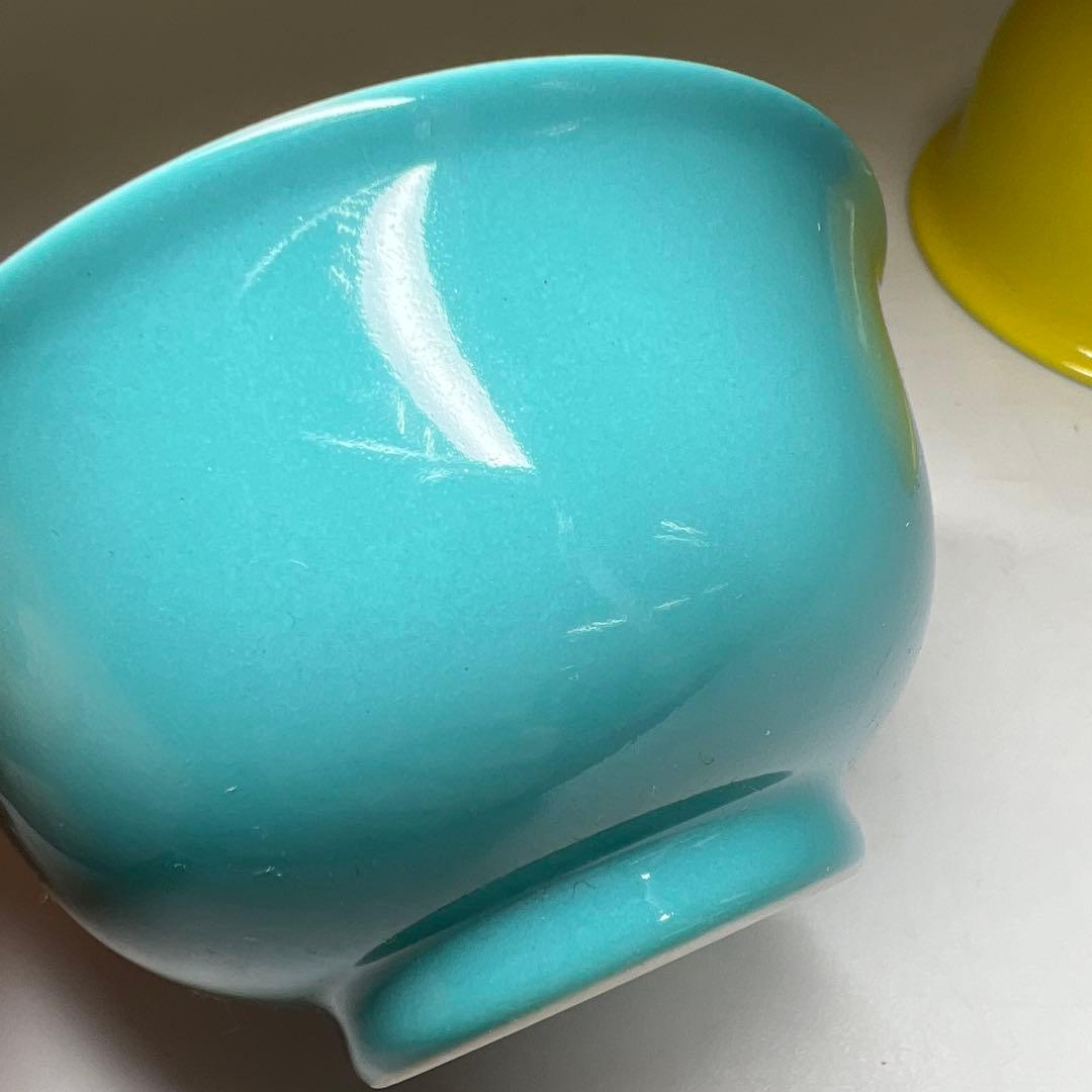 中国美術　大清雍正年製　十錦手煎茶碗4客　口径約8㎝　東Y8-0403②タサオサ