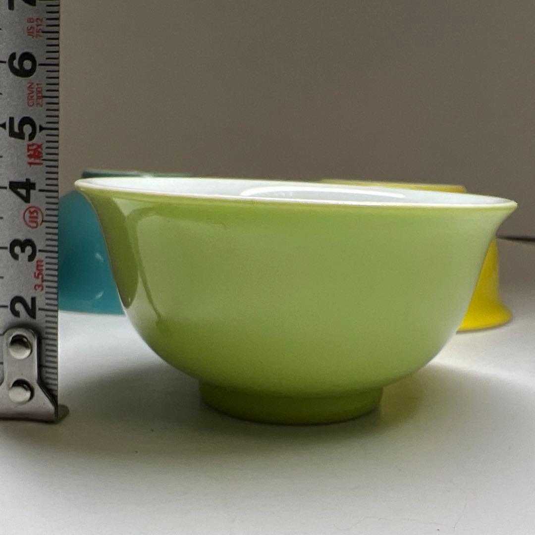 中国美術　大清雍正年製　十錦手煎茶碗4客　口径約8㎝　東Y8-0403②タサオサ