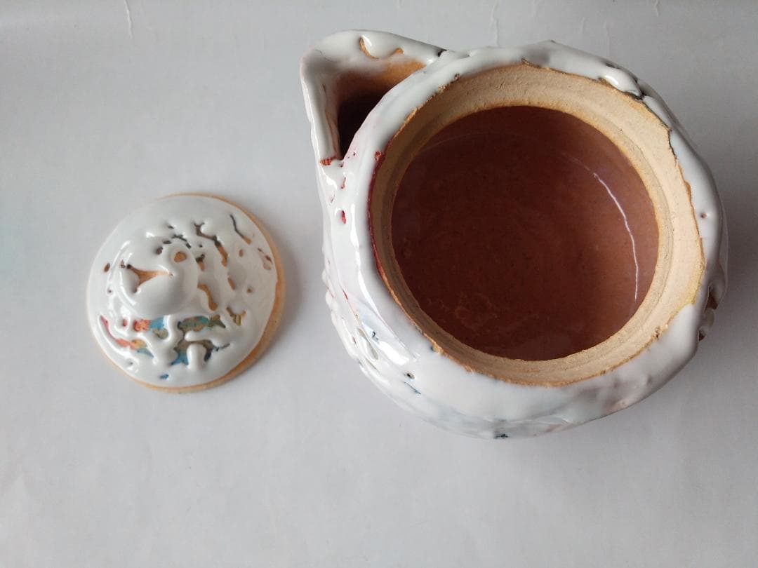 希少品 鬼萩 萩碗 宝瓶 佐々木建 作 萩煎茶器 共箱 煎茶道具 玉露 新品