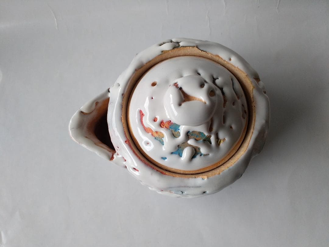 希少品 鬼萩 萩碗 宝瓶 佐々木建 作 萩煎茶器 共箱 煎茶道具 玉露 新品