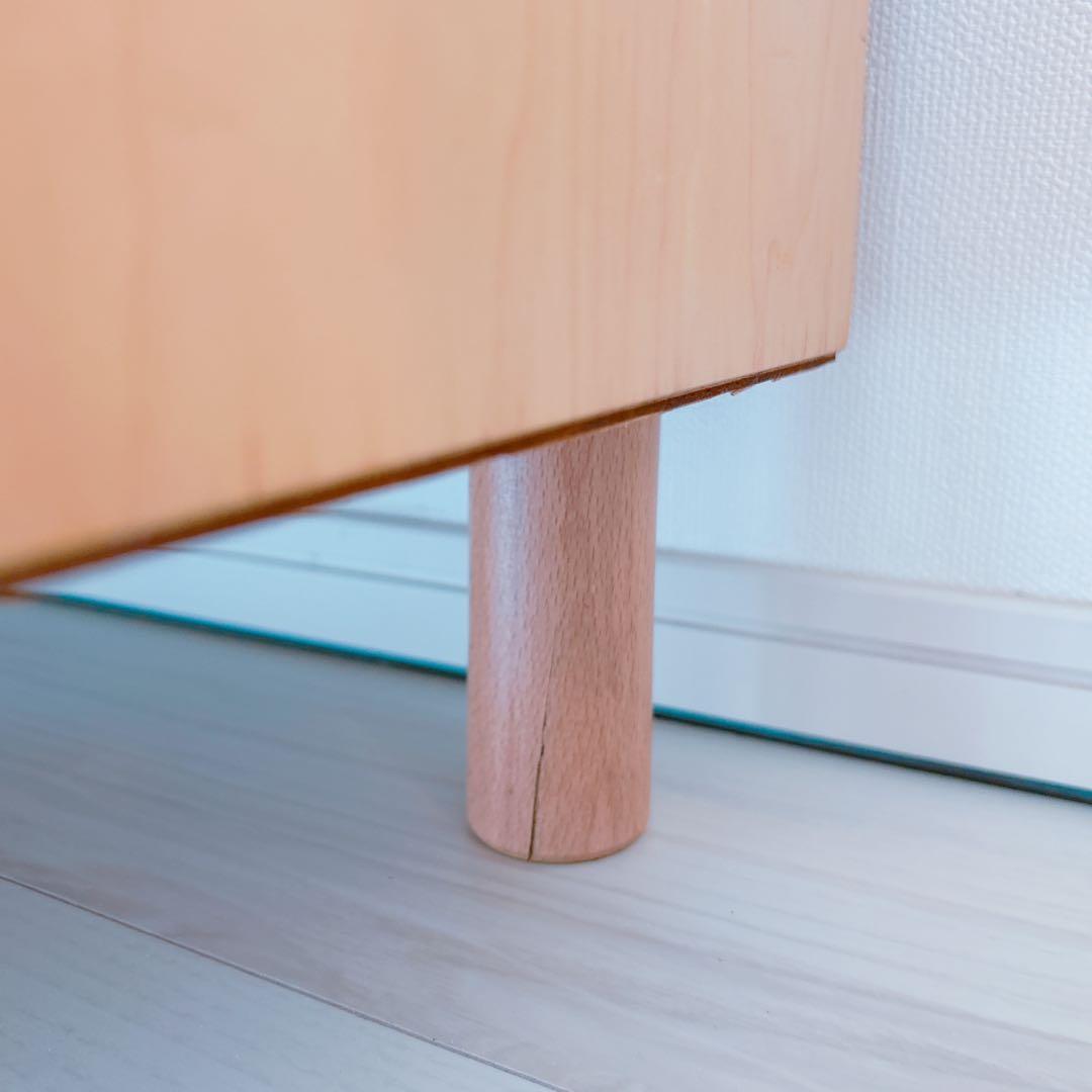 北欧モダン 木製チェスト ワイド120cm メープル調 4段 タンス