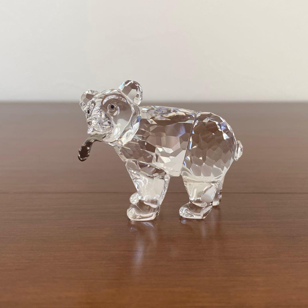 SWAROVSKI スワロフスキー クリスタル グリズリーの子 置物