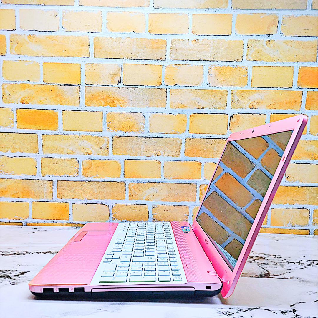 レアなダイヤカット柄❤️ピンクノートパソコン❣️Core-i5☘️爆速SSD✨