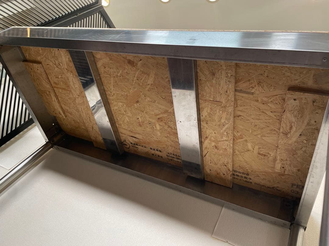 オリジナル ワークテーブル デスク 天板貼り替え済み インダストリアル 陳列台