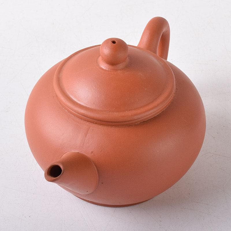 中国　中国宣興銘　紫砂　朱泥　急須　茶壷　V　R8233