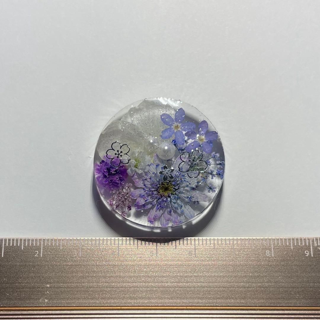 ya-5 ハンドメイド レジン ヘアゴム ブローチ ポニーフック キーホルダー