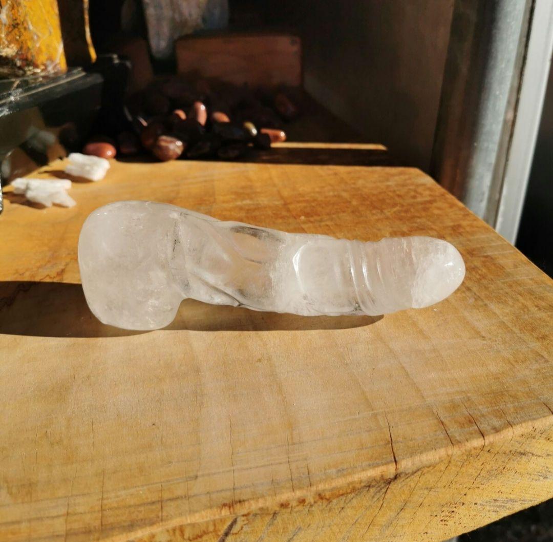 水晶　男根　558グラム　珍石　クリスタル 鑑賞石　石