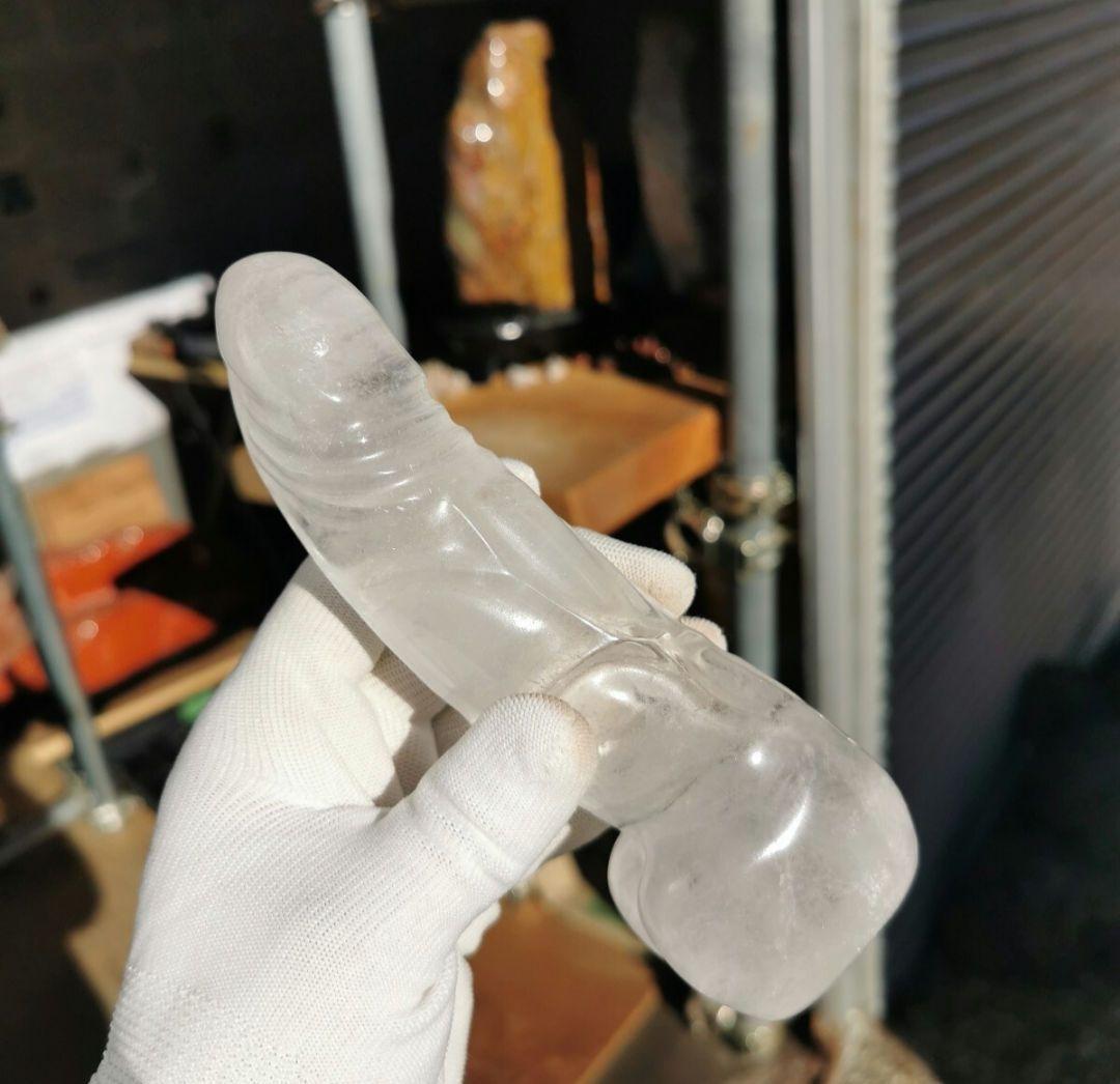 水晶　男根　558グラム　珍石　クリスタル 鑑賞石　石