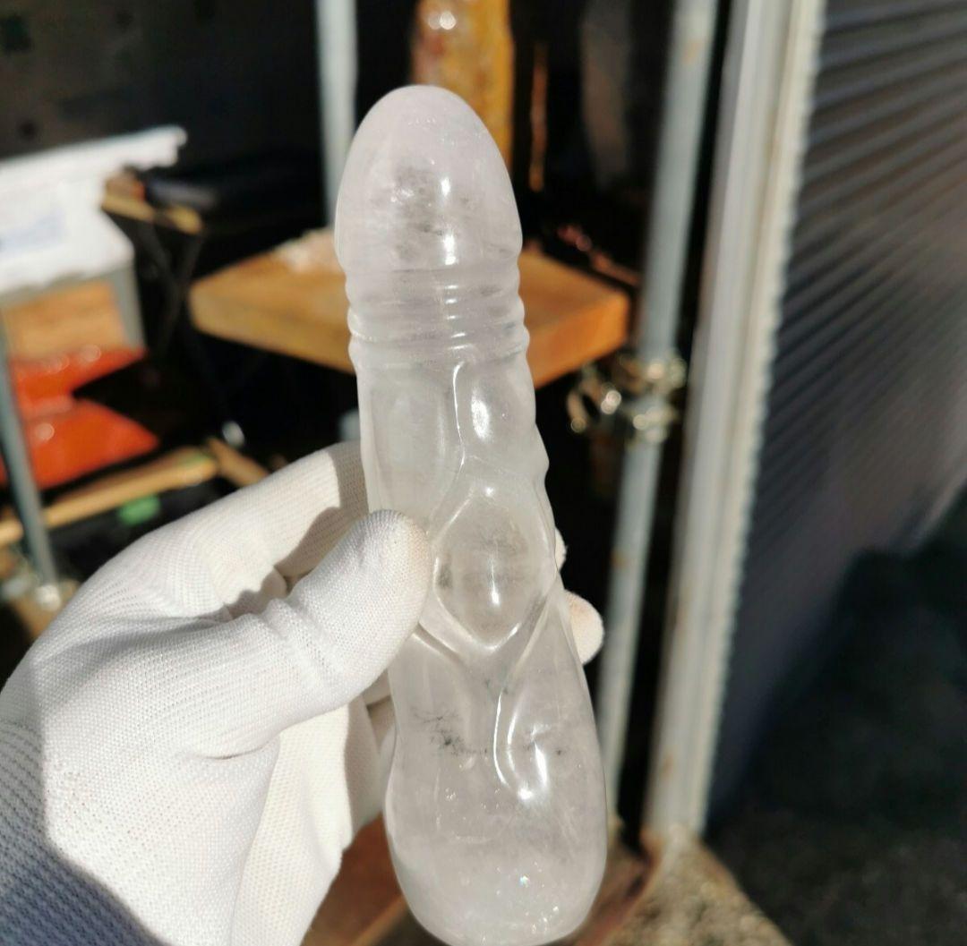 水晶　男根　558グラム　珍石　クリスタル 鑑賞石　石