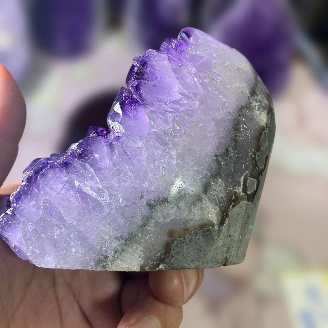 【極上】ウルグアイアメジストクラスター原石（幸運水晶）天然紫水晶 A A