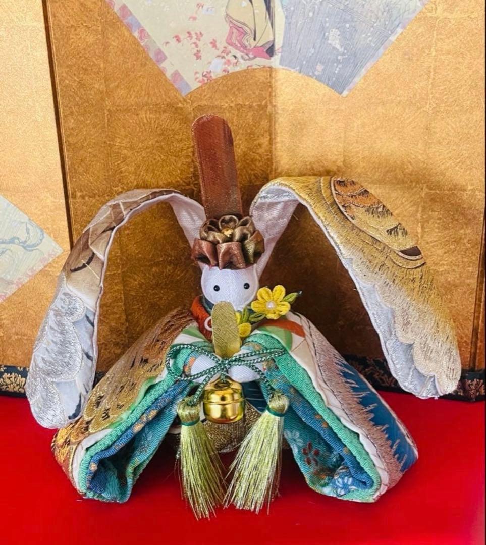 ふっち様ご検討用になります。おばあちゃんのハンドメイド　着物うさぎ男の子人形