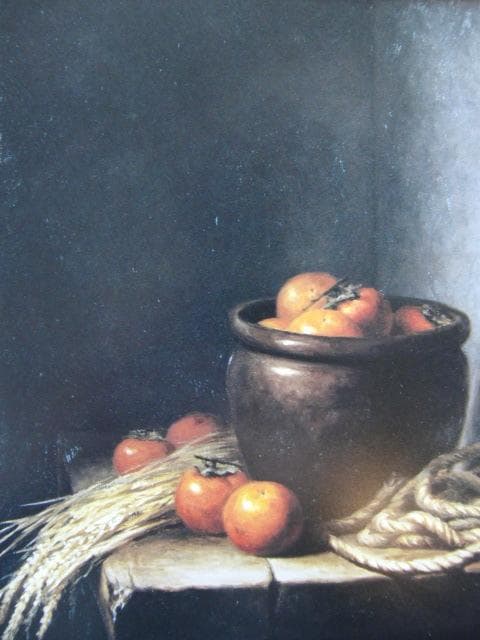 長島將仁、【こもれ陽】、希少な画集画、新品高級額 額装付、状態良好