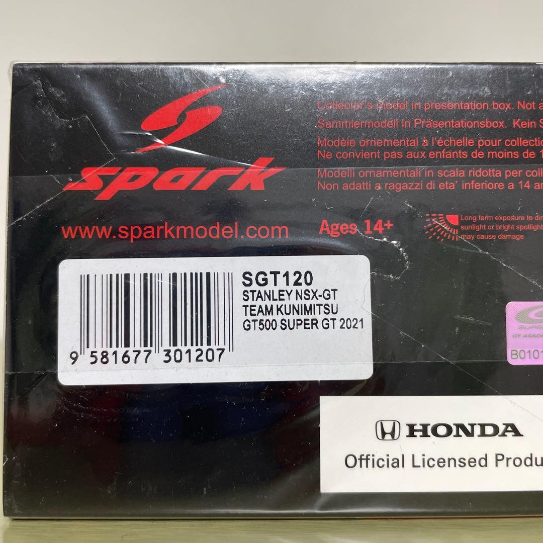 ミニカー spark STANLEY NSX-GT TEAM KUNIMITSU 2021