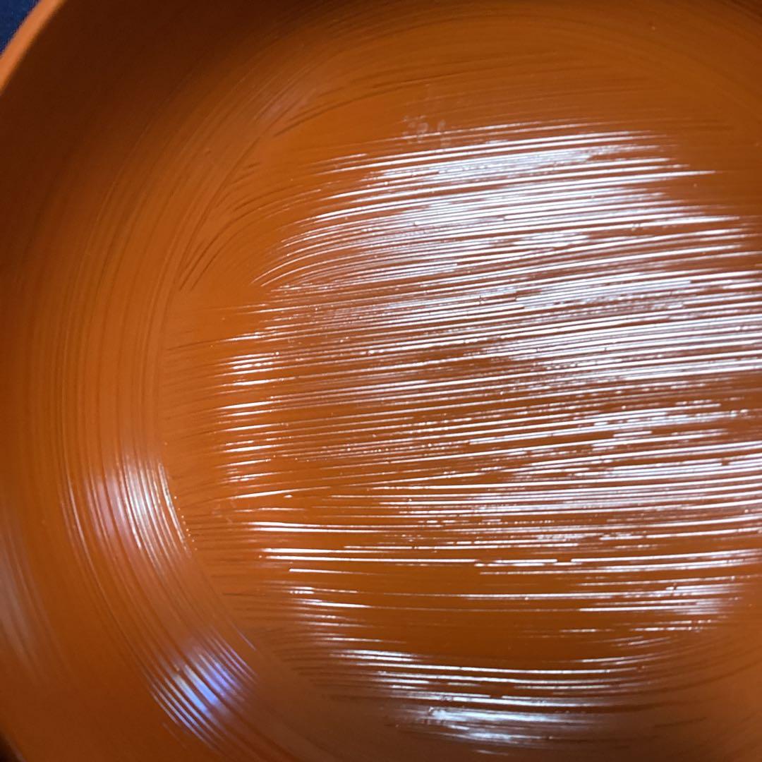 木乾洗朱金銀波千鳥椀5客　　　新品未使用