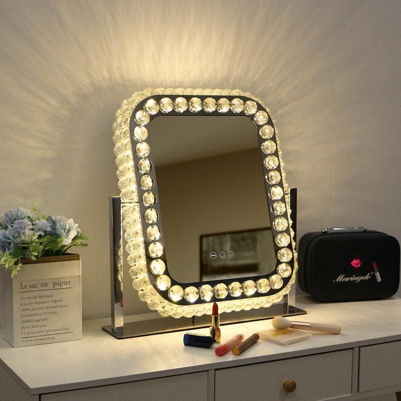 インスタで話題☆ハリウッドミラー/女優鏡 LED スマート スクエア型