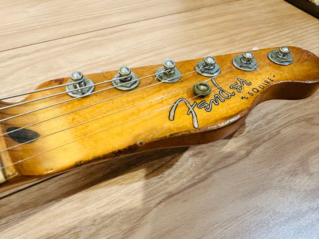 詳細不明、年代物のビンテージテレキャス（リペア工房にて組み上げ）