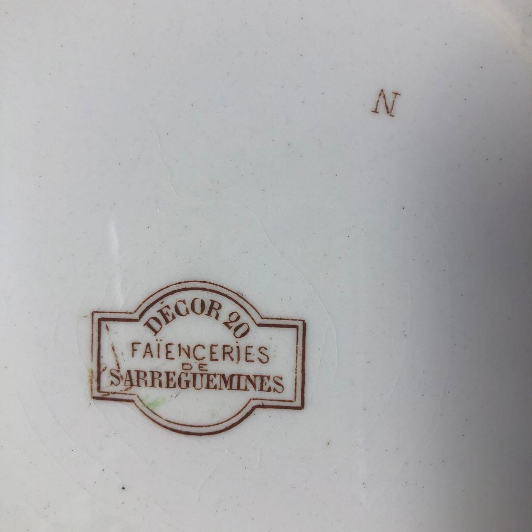 サルグミンヌ Sarreguemines Decor20 平皿 アンティーク