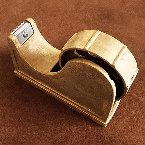 真鍮 テープカッター（大サイズ）太巻 セロハンテープ台 セロハンカッター ブラス