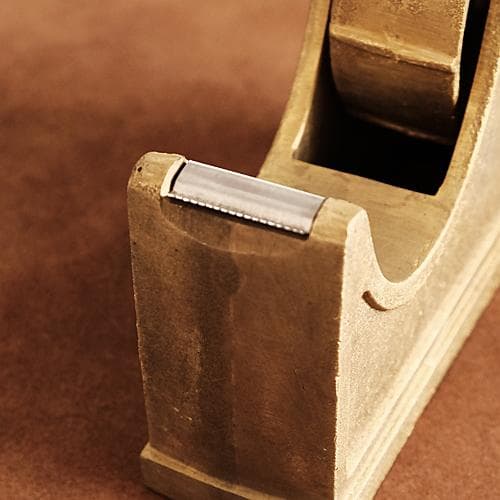 真鍮 テープカッター（大サイズ）太巻 セロハンテープ台 セロハンカッター ブラス