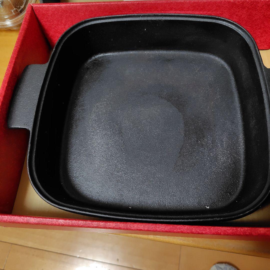 鋳鉄製 四角形グリルパン200VIHクッキングヒーターにも対応