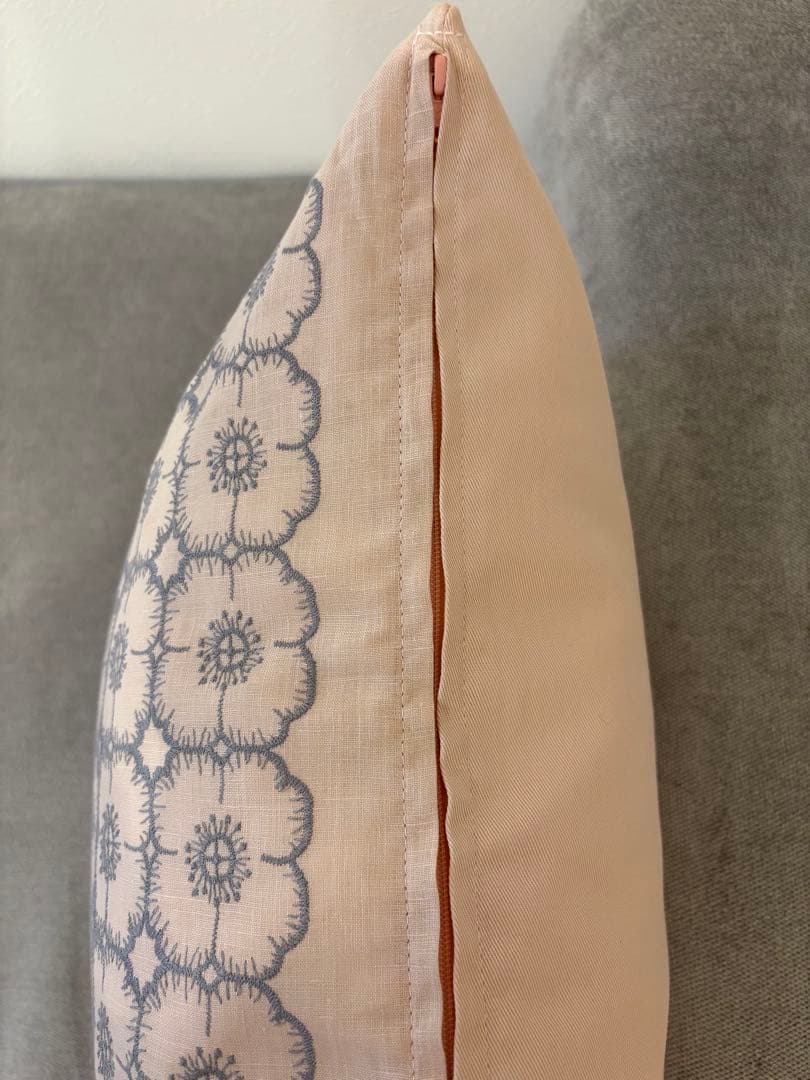 ミナペルホネン　ハンドメイド　クッションカバー★アネモネ　ピンクベージュ