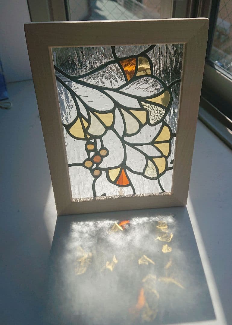 ステンドグラス パネル いちょうの煌めき