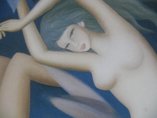 安食一雄、【花芯】、希少な画集画、新品高級額 額装付、状態良好