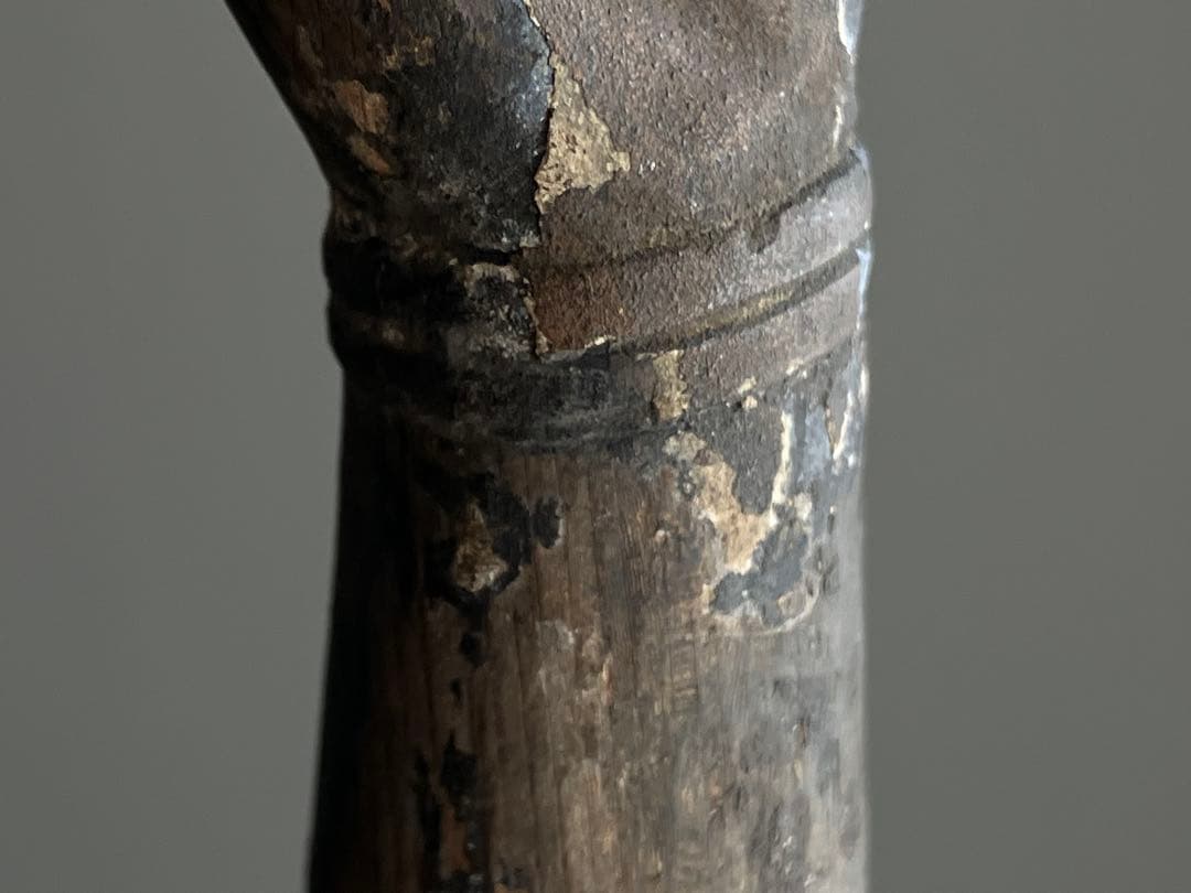 【恐れるな、、仏像の手 江戸中期頃 約13㎝ 施無畏印 木彫仏手残欠】骨董古美術