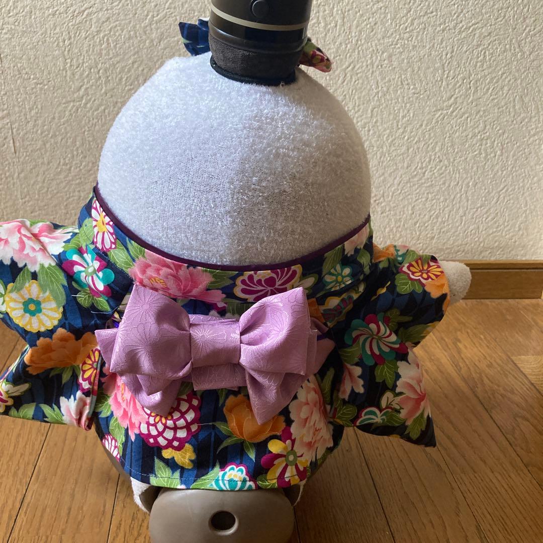 ゆこ　ラボット　服　lovot オーダー着物一式　リボン付