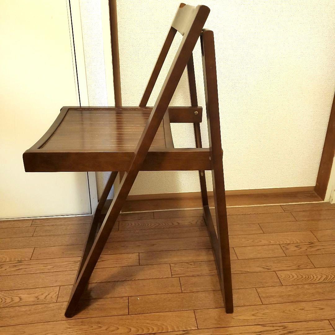 ヴィンテージ 折りたたみ椅子 木製　アンティーク　フォールディングチェア