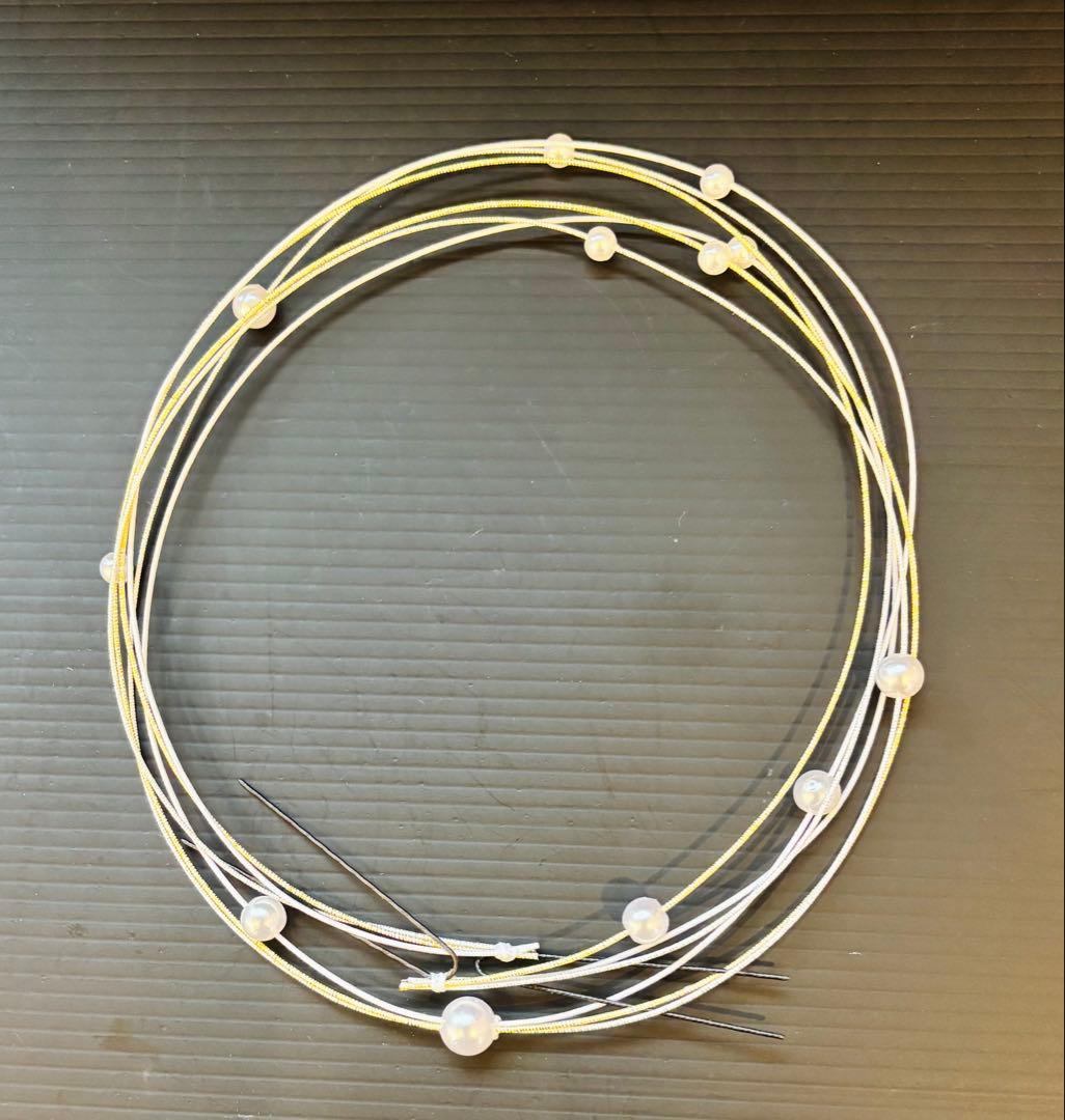 髪飾りセット つまみ細工 成人式 結婚式 卒業式 乳白色×渋ピンク8-3