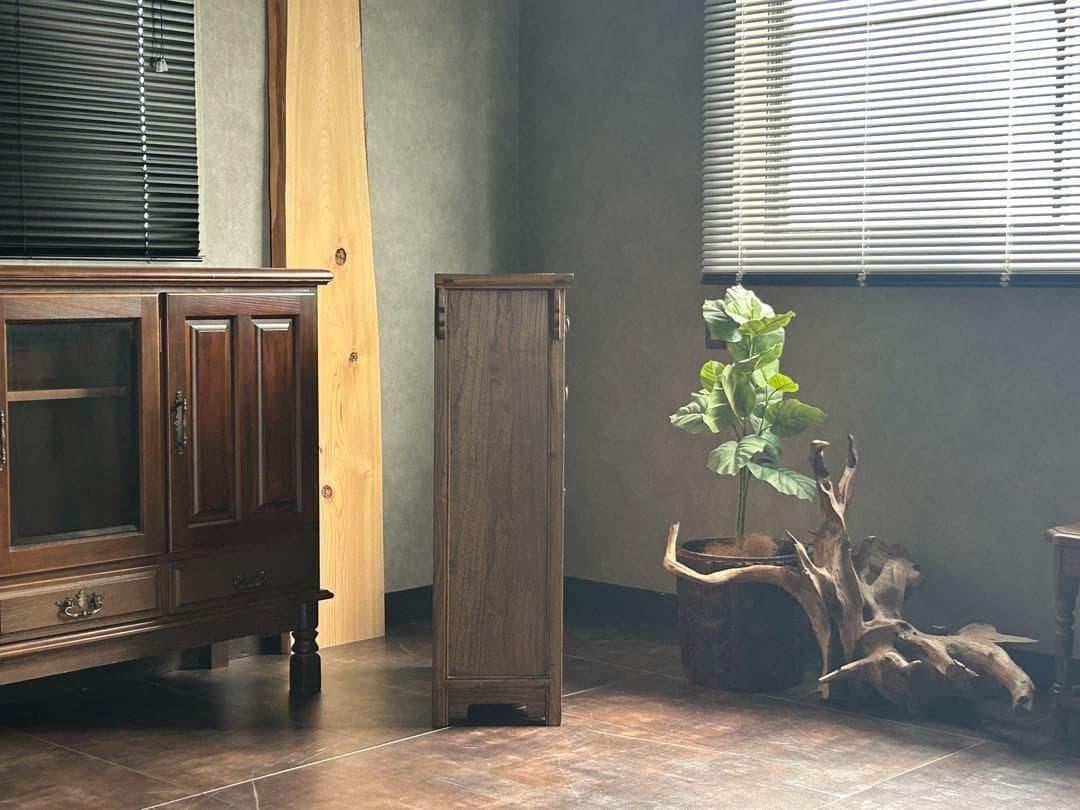 李氏朝鮮　アンティーク　キャビネット　無垢材　サイドボード　レトロ　棚　GH