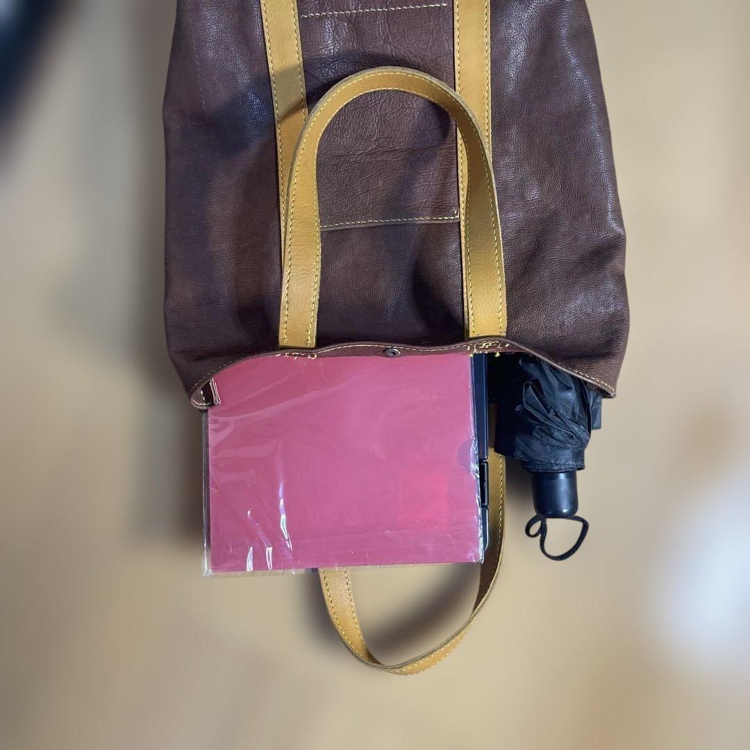 トートバック　本革(牛)　手作り　大型　材料代のみ