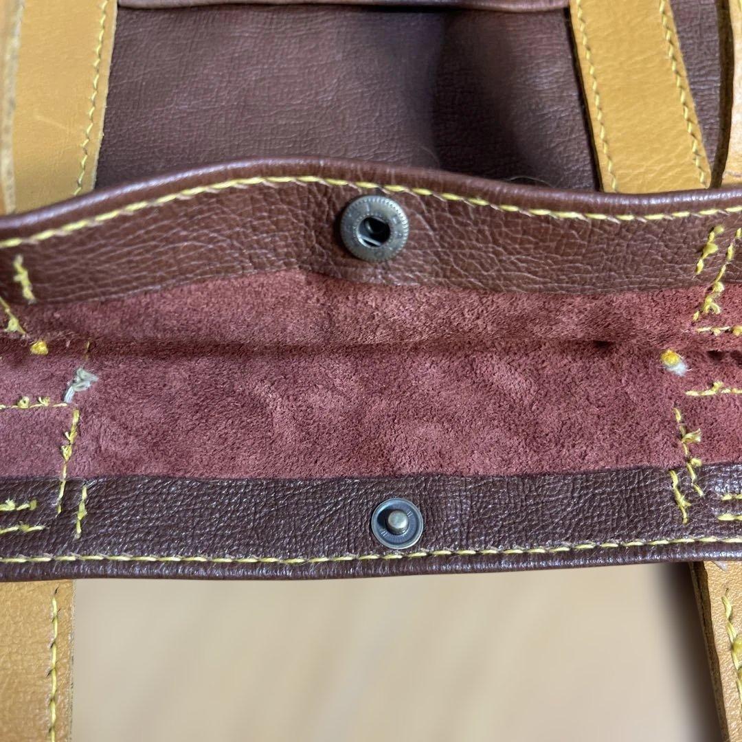 トートバック　本革(牛)　手作り　大型　材料代のみ