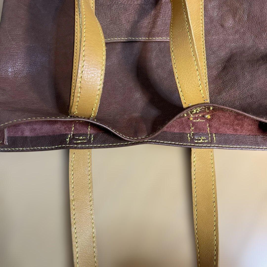 トートバック　本革(牛)　手作り　大型　材料代のみ