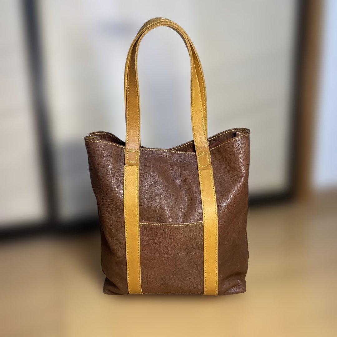 トートバック　本革(牛)　手作り　大型　材料代のみ