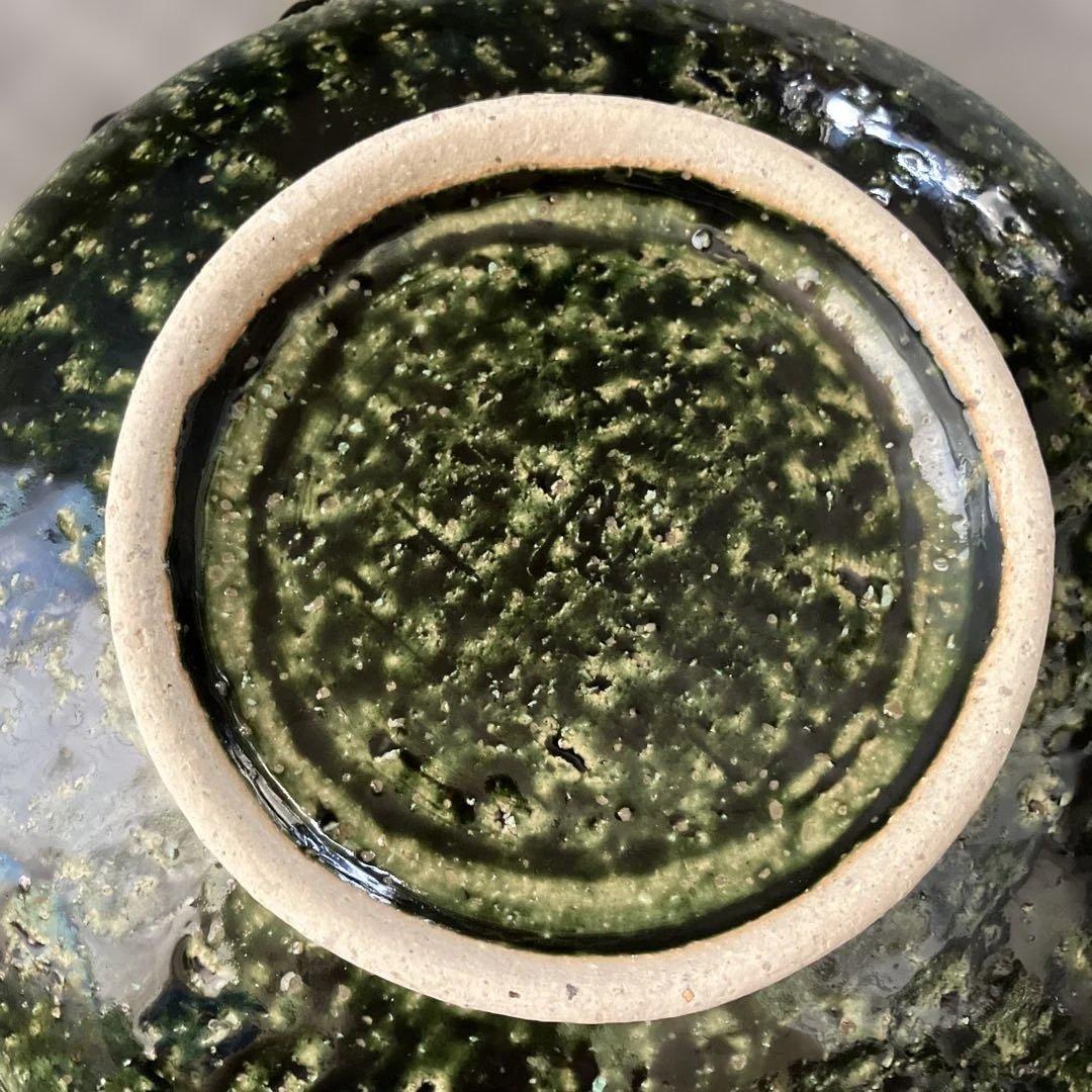 備前焼　織部焼　大皿　2枚