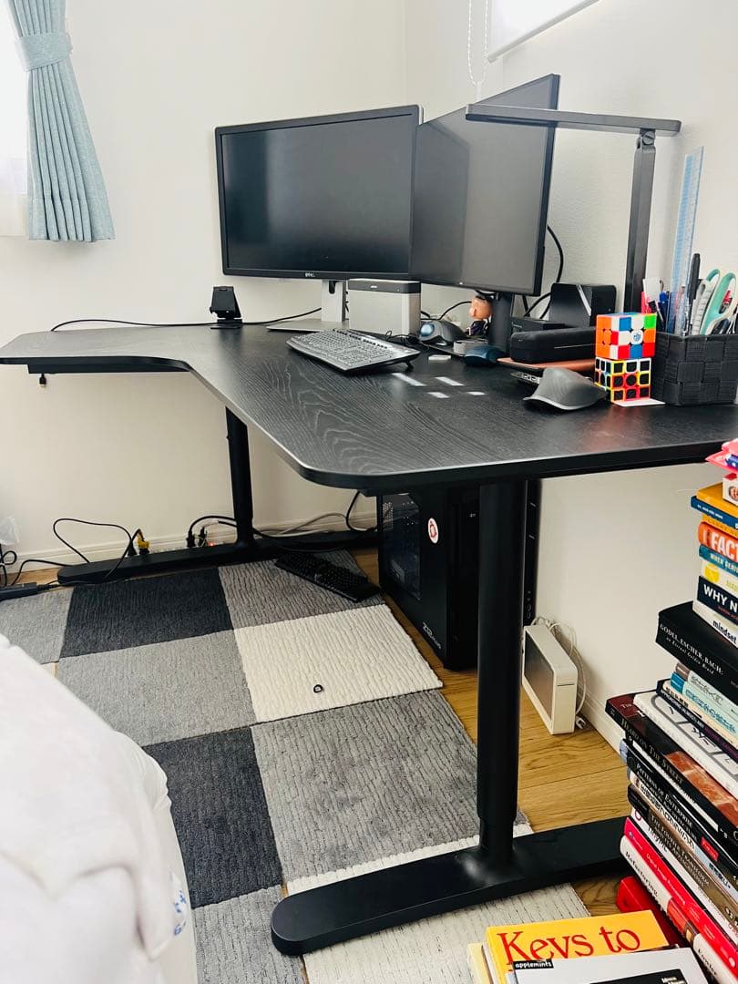 Bekant Ikea L字型 ブラック 木製デスク