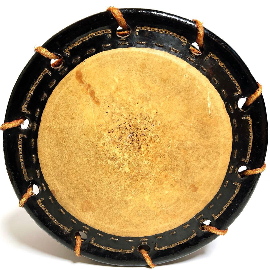 【蒔絵・金彩】締め太鼓　和太鼓 35.5cm×15cm 松絵柄　鶴　縁起物