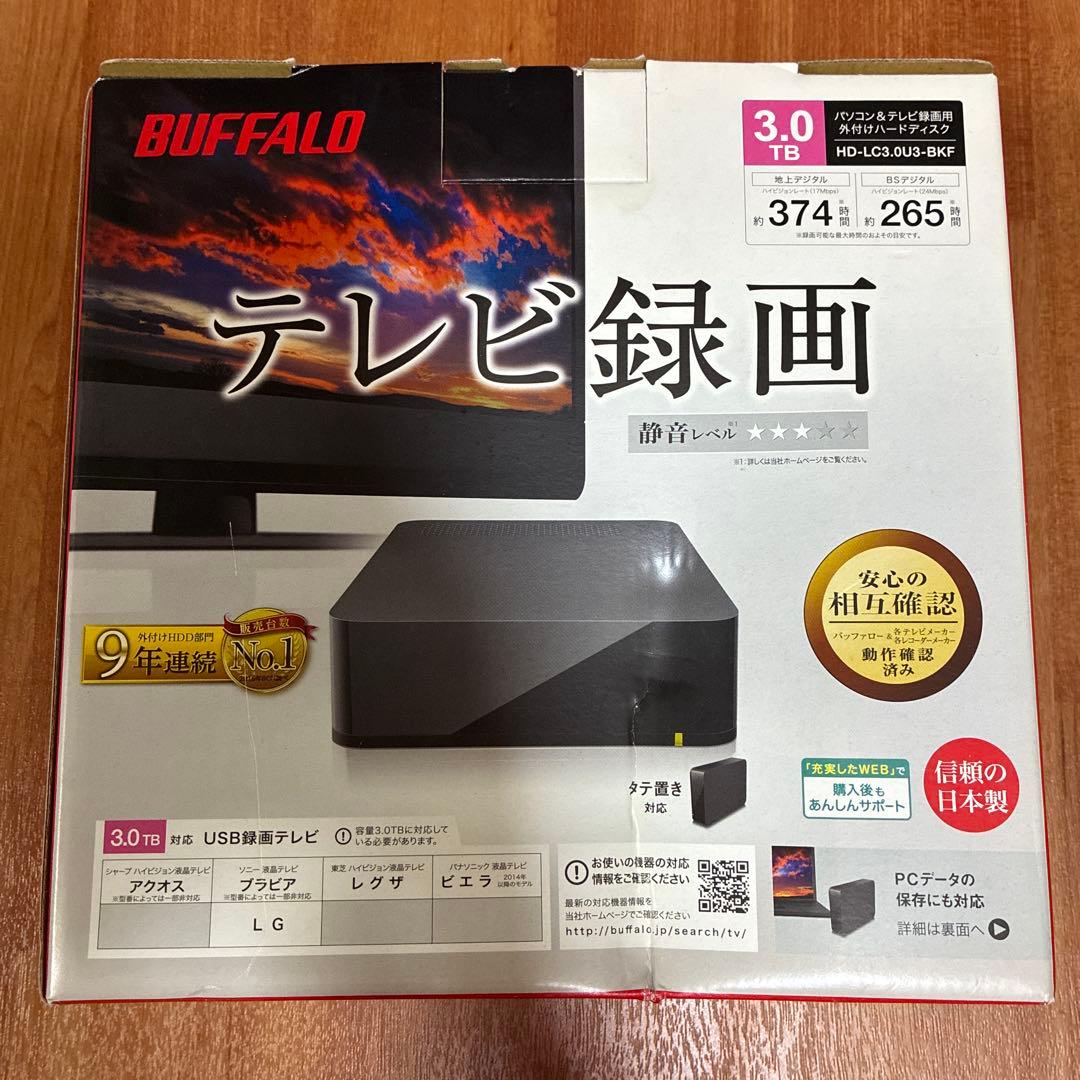 BUFFALO 外付けハードディスク HD-LC3.0U3-BKF 3.0TB