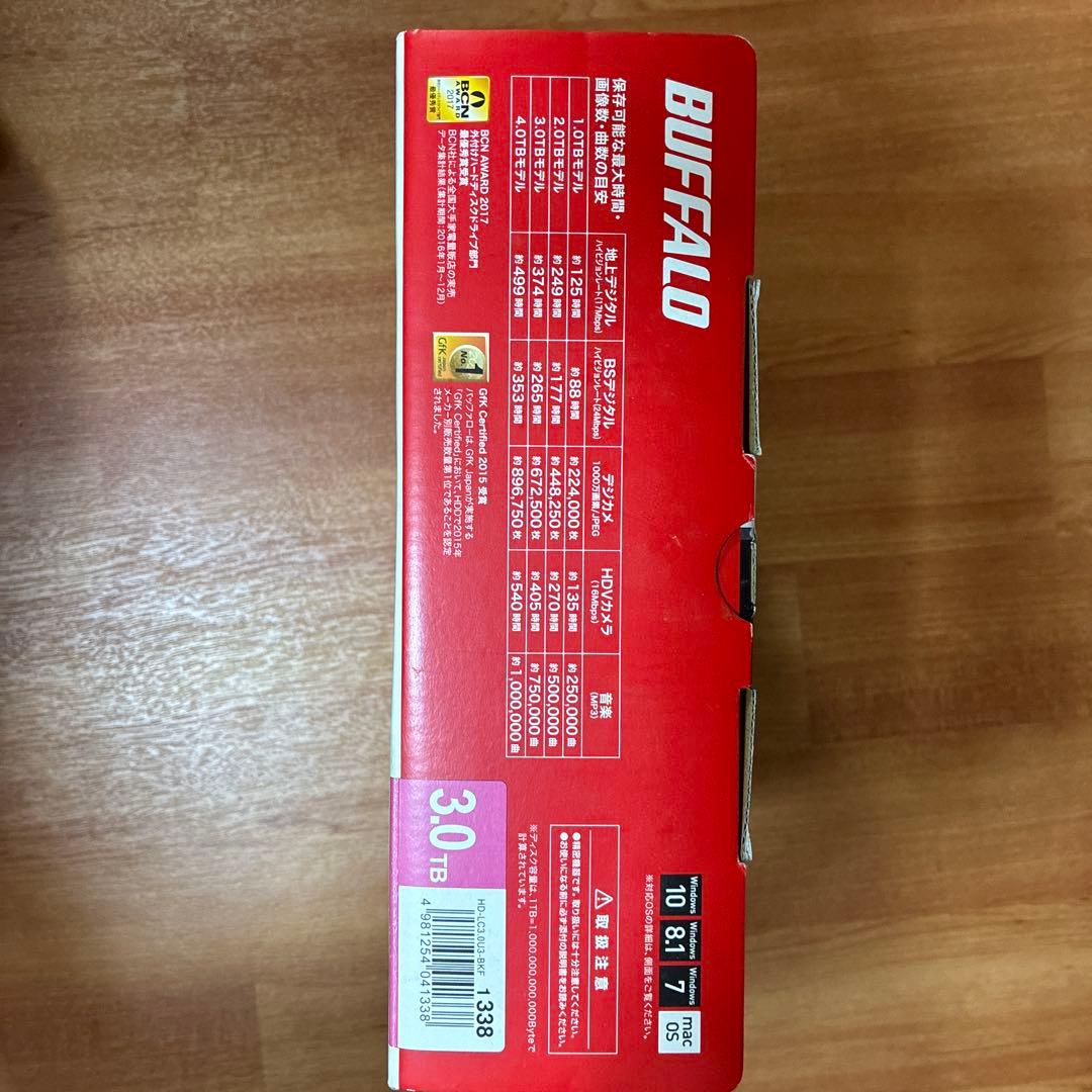 BUFFALO 外付けハードディスク HD-LC3.0U3-BKF 3.0TB
