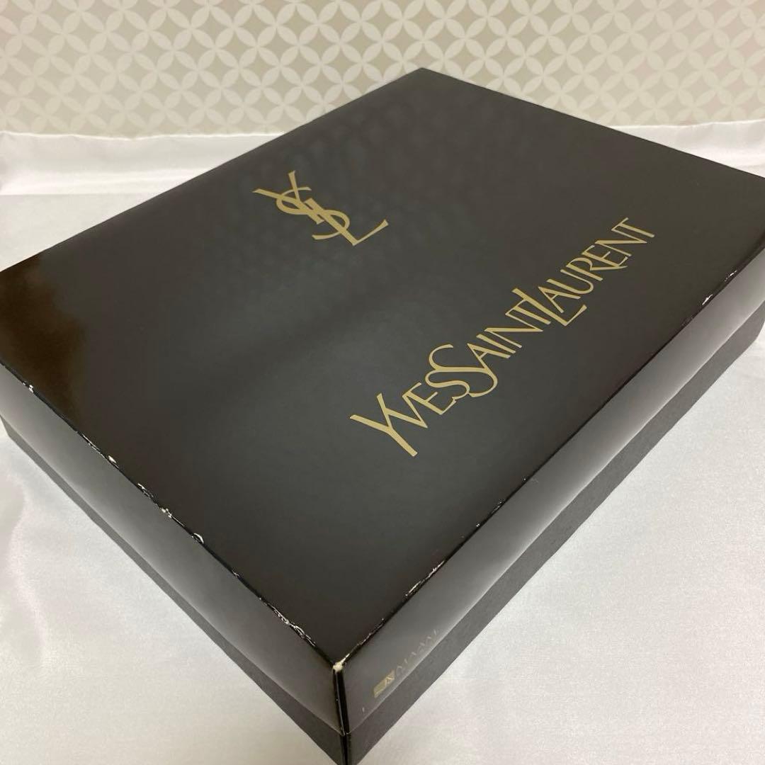 未使用　イヴ・サンローラン　シール織綿毛布　140×200cm 棉100% 箱入